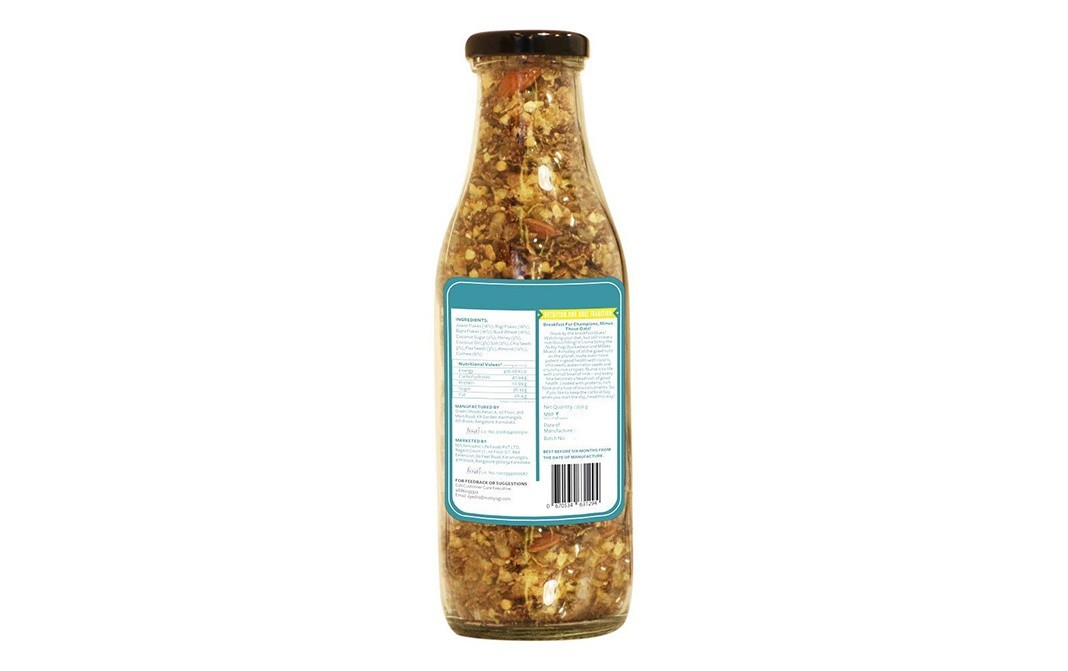 Nutty Yogi Buckwheat Groats And Millets Muesli   Glass Bottle  250 grams